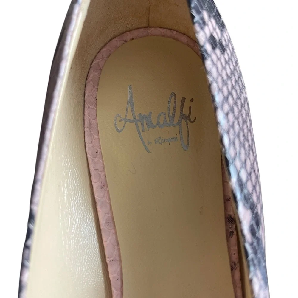 Amalfi by Rangoni Italian leather Snakeskin Print Pumps, NEW w/o Box, Size 8.5